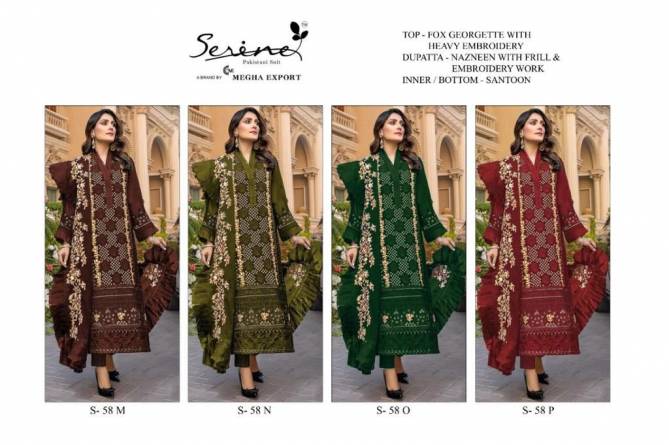 Serene S 58 Festive Wear Embroidery Wholesale Pakistani Salwar Suit Catalog